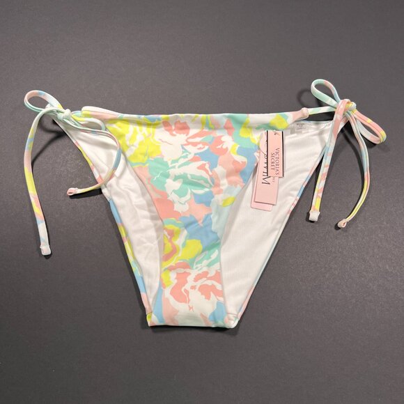 Victoria Secret 36DD L Bombshell Push Up Bikini Top Bottom Set Blue Pink Pastel - Picture 11 of 16